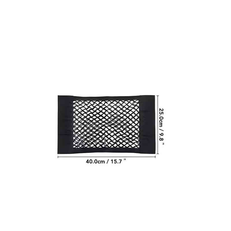 Universal Car Storage Bag Double Mesh Trunk Storage Net, Car Built-in Storage Bag, Car Fixed Net
