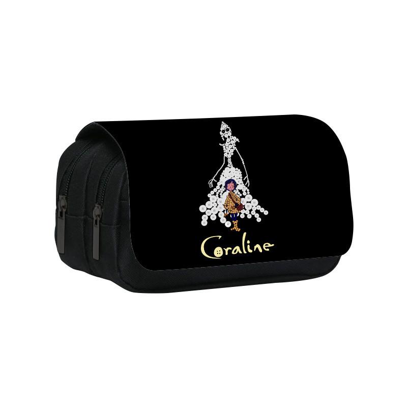 Compartment Twin Coraline Organizer Stationery Pen Pouch For School Home And