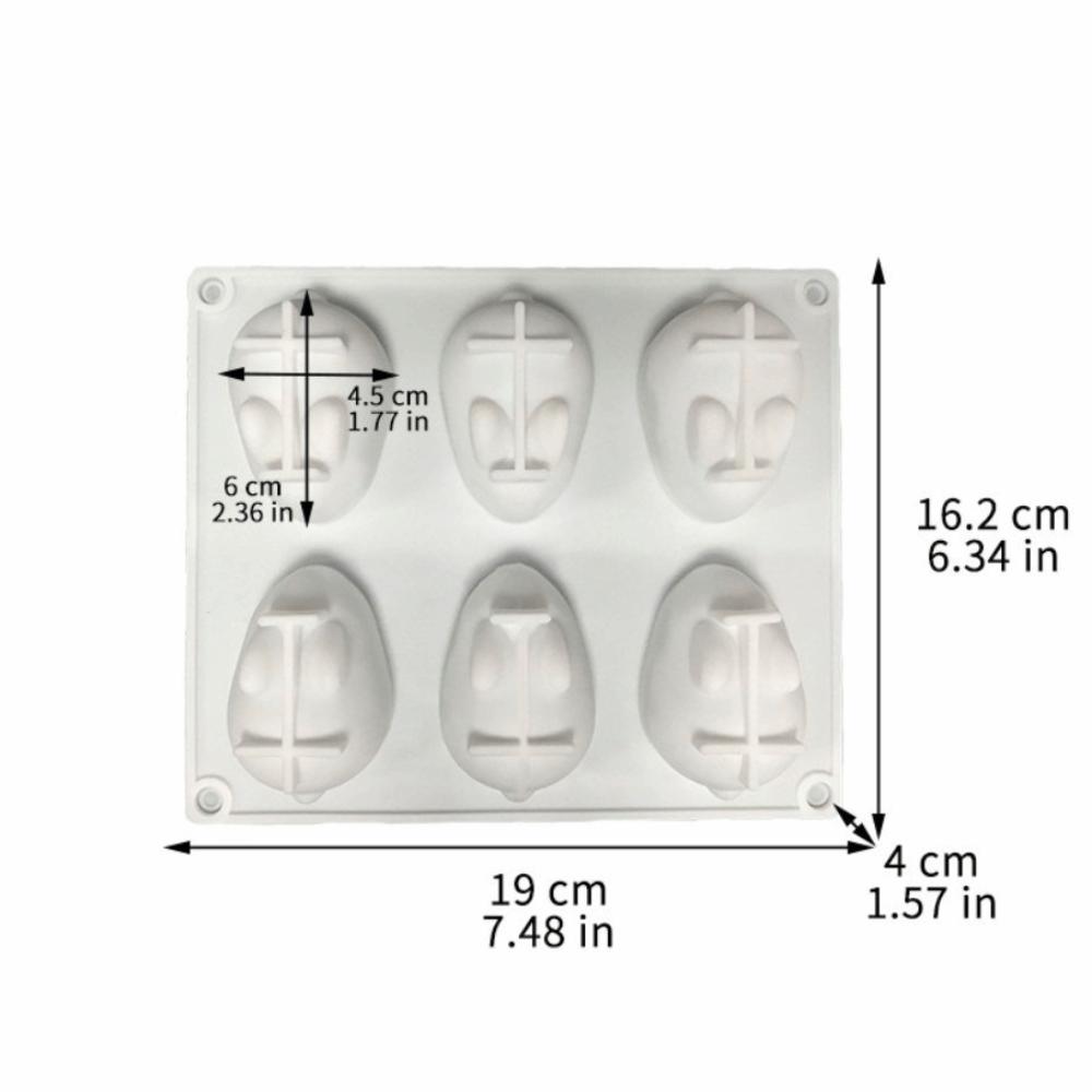 

Silicone 3D Rabbit Cake Molds Bunny 6 Cavity Silicone Mousse Cake Mould Non Stick DIY Dessert Baking Tools Birthday Party белый