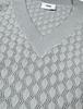 A MADE Diamond Eyelet V-Neck Oversized Knit (Gray)
