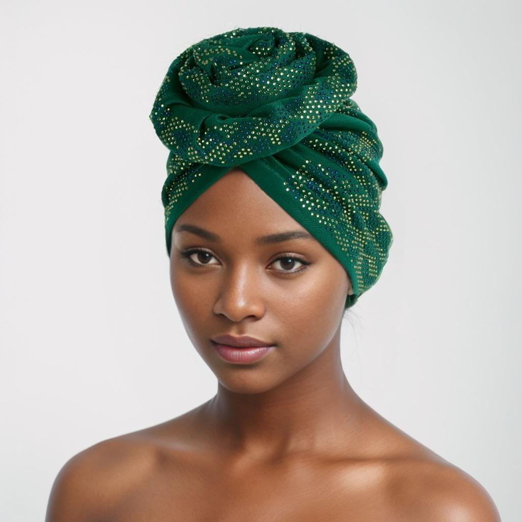 Full Diamonds Donut Turban Caps for Women