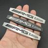 FUP1  2pcs 3d Metal Logo AMG Edition Emblem Sticker Car Fender Badge for Mercedes A B C E S ML GL W176 W177 W203 W204 W211 Accessories