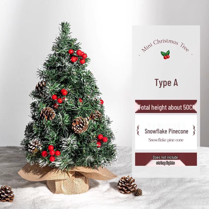 Small Crooked Neck Christmas Tree Ornament for Desktop Decoration