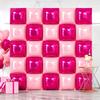25PCS/Set Double Side Balloons Background Wall Multicolor Square Balloon Wall Backdrop Decoration Supplies Garland Kit