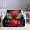 1 Stück Schmetterlingsdruck Decke, Flanelldecke, Weiche Warme Überwurfdecke Nickerchen Decke für Couch Sofa Büro Bett Camping Reise
