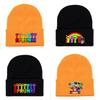 Sprunki Fashion Knitted Hat Solid Color Print Cute Pattern Unisex Design