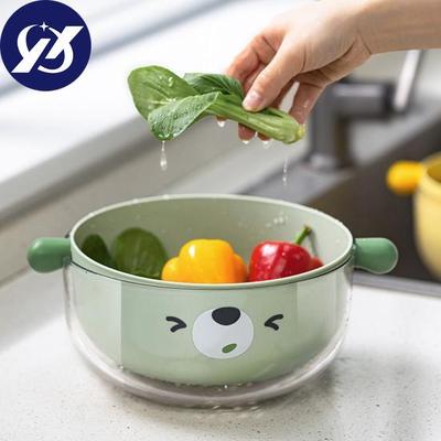 Doppelschichtiger Abflusskorb, ergonomischer Griff, abnehmbares Design, Obst- und Gemüseaufbewahrung, Mehrzweck-Abflusskorb