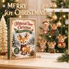 Winter Wonderland Tree Countdown Calendar Christmas Advent Whitetail Deer Decorations 2D Calendar 24-Day with 24