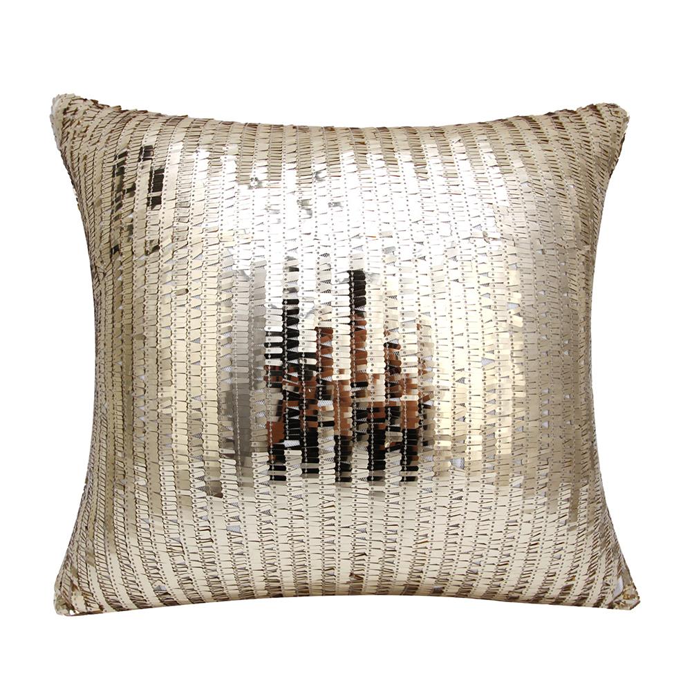 1pcs Glitter Bling Sequin Pillow Covers Solid Color Luxurious Fashion Square Cushion Cases Throw Pillowcase For Wedding Party