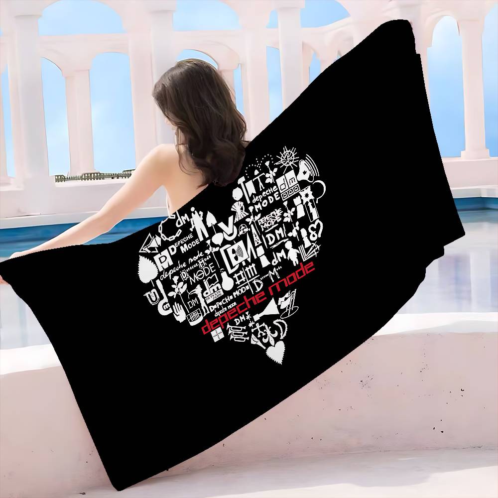 Asciugamano da Spiaggia Rock Elettronico D-Depeche Mode Asciugamani da Bagno Colorati per Ragazza Microfibra Asciugatura Rapida Senza Sabbia Spiaggia Yoga Piscina