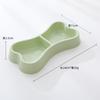Dog Bone Shape Pet Double Bowl, Macaron Bone Shape Dog Double Bowl Pet Bowl
