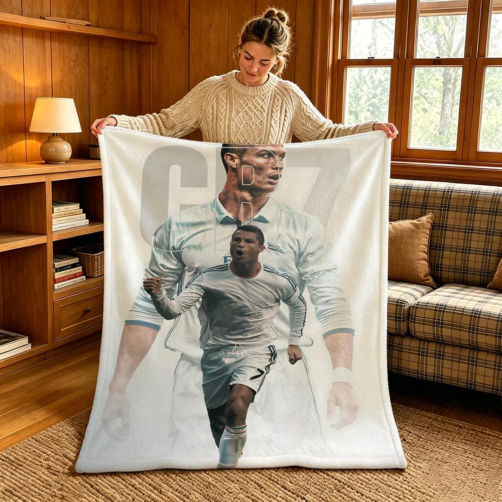Sports C-Cristiano Ronaldos Throw Warm And Soft Suitable For Bedroom Living Room Sofa Bed Office Travel Camping