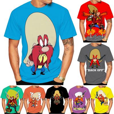 Zomer mode hete verkoop trend creatief schattig leuk 3D-print anime print casual comfortabel rond hals kortmouwig shirt