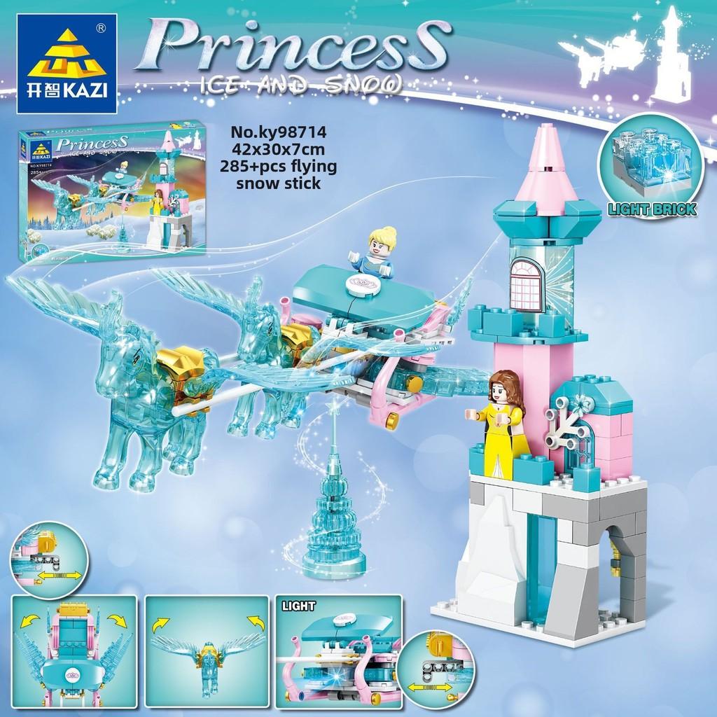 

Колесо обозрения Снежный лед Сани Замок Сборный строительный блок с функцией освещения Flying Sled