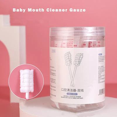 30 Pcs Baby Cotton Swab Mouth Tongue Cleaner Oral Cleaner