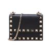 Nieten Leder Kette Schultertasche Damen Schultertasche Schwarz XW2P0X05BOL-0NO