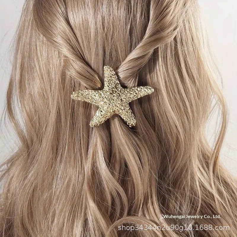 Women's European American Minimalist Style butterfly Hair Clip Textured Electroplated Metal Surface Versatile Spring Clip Hair
