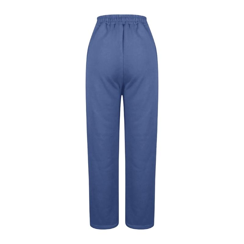 Women's Casual Wide Leg High Waist Pants Including Elastic Drawstring And Side Pockets For Lounging And Daily Activity
