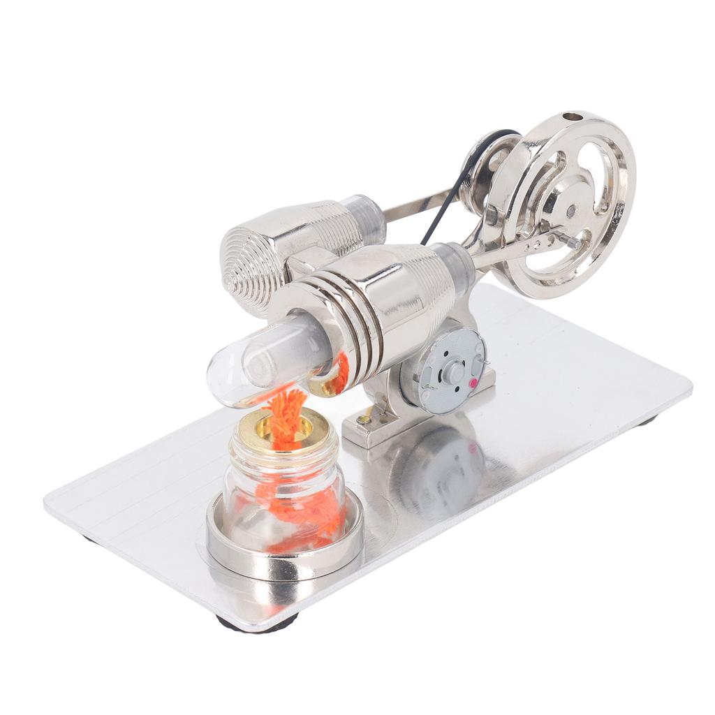 Hot Air Stirling Engine Motor Model Imagination Development Educational Toy LED Light Stirling