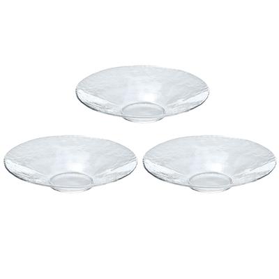 Toyo Sasaki Glass Tigela Orbit 275 Conjunto de Feito em Vidro Redondo Grande 46055 Pratos, 3, Japão, Travessas, Pratos, Louça,