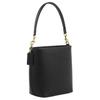 Coach City Bucket 17 Metalowe Logo Jednolity Kolor Skórzana Torba Bucket Bag Damskie Torby Czarny CT801-IMBLK