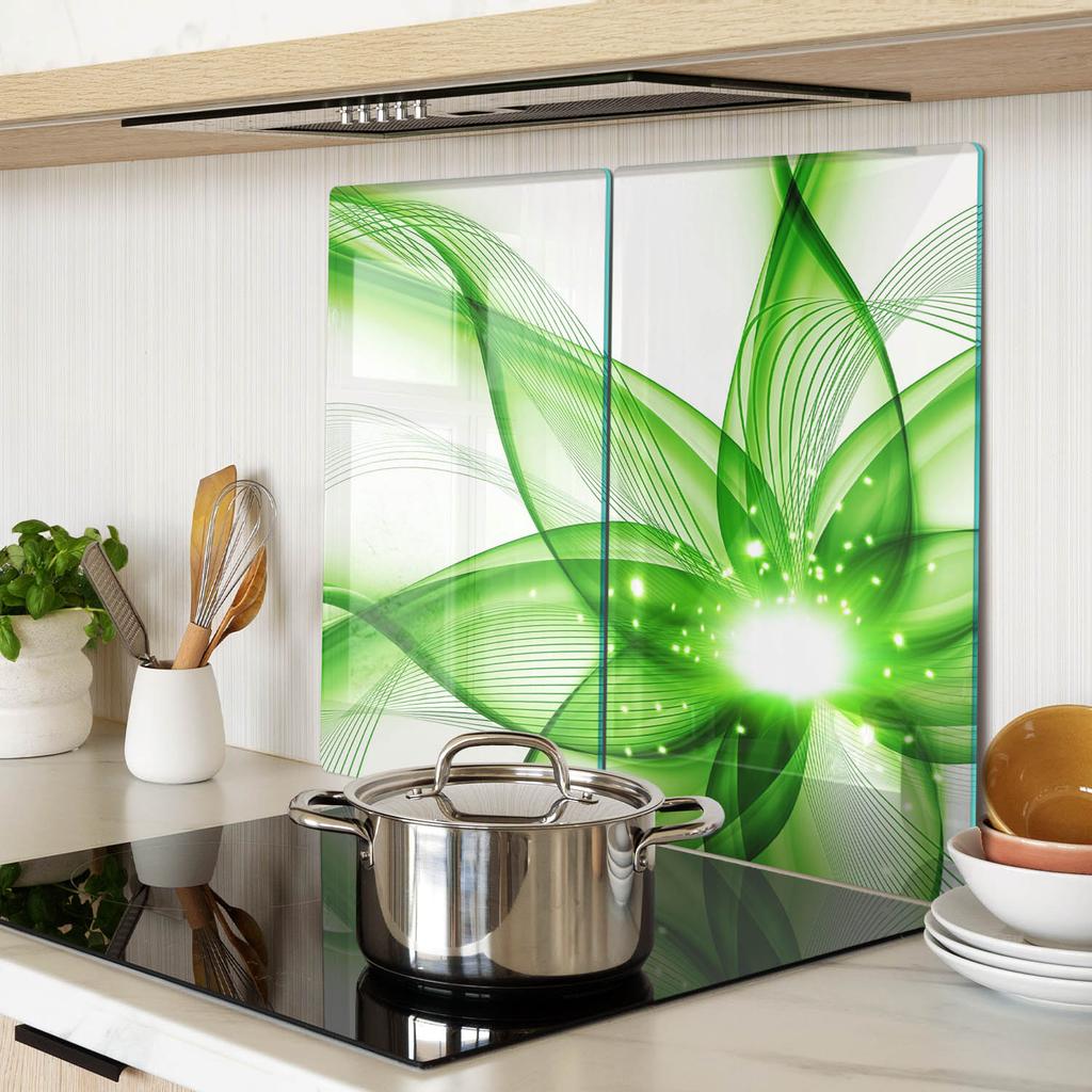 Tempered Multifunctional Decorative Glass Panels Abstraction 2X30X52 Cm