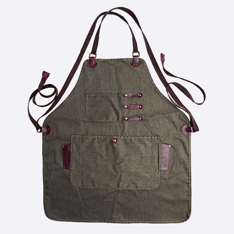 Men s and Women s Tools Art Woodworking Fashion Canvas Apron W9CB5F9 Khaki