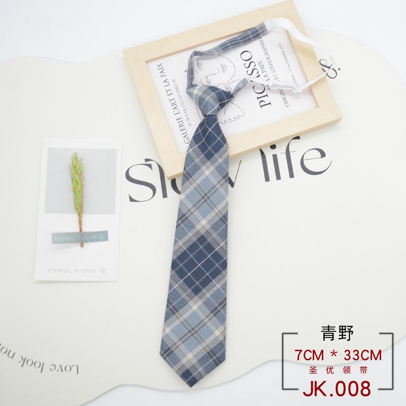 Tie Plaid Women Free Knotting Student College Style Japanese Short Uniform School Uniform Accessories Lazy