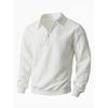 Men S Jacquard Turn Down Collar Half Zip Pullover Sweatshirt Casual Sport