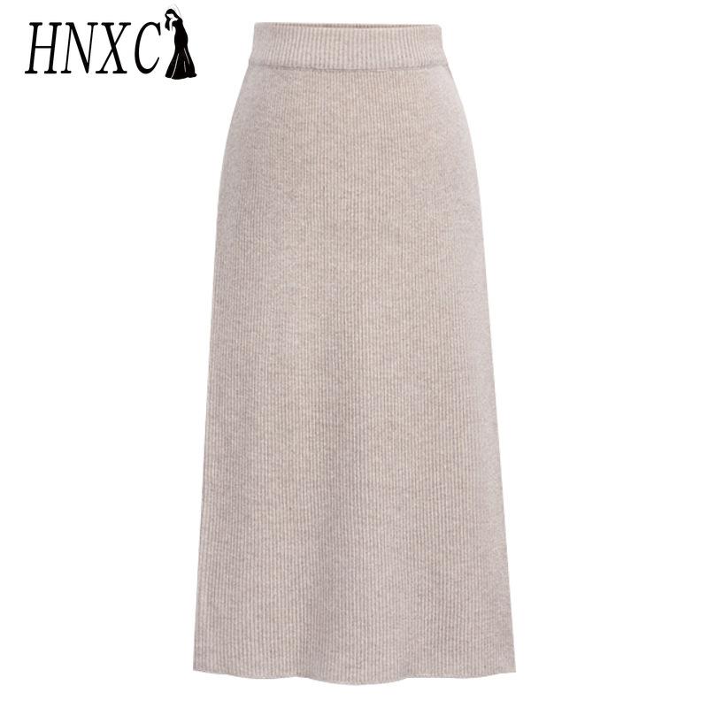 HNXC Damenmode Lässig Einfarbig Bedruckt Frühling Herbst Rock