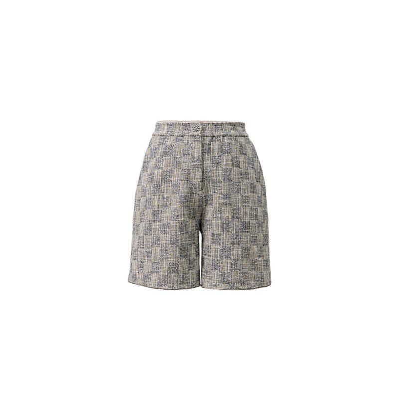 Blacknini Yin Waffle Hawaii Classic Style Coat Shorts Italy Paoleti Tweed