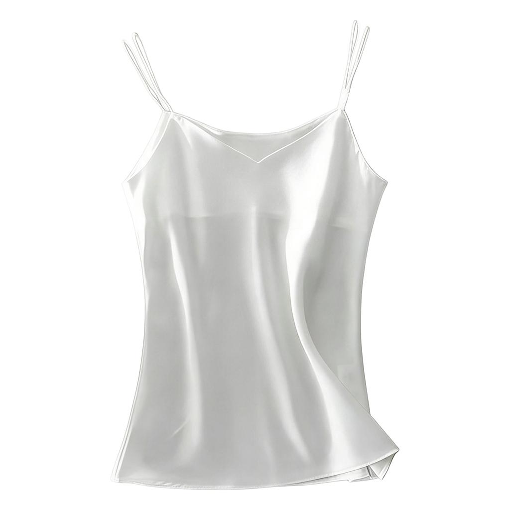 Camiseta sin mangas de cuello en V para mujer Blusa sin mangas Ropa interior