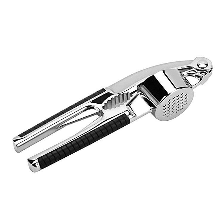 Multifunctional Zinc Alloy Garlic Press, Manual Garlic Mincer Squeezer for Home Kitchen Garlic Paste Making