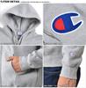 Champion Street Big C Logo Sagara Size S Men's Full-Zip Hoodie, Fleece-Lined, Style, Embroidered, Patch, Navy, (C3-E128)