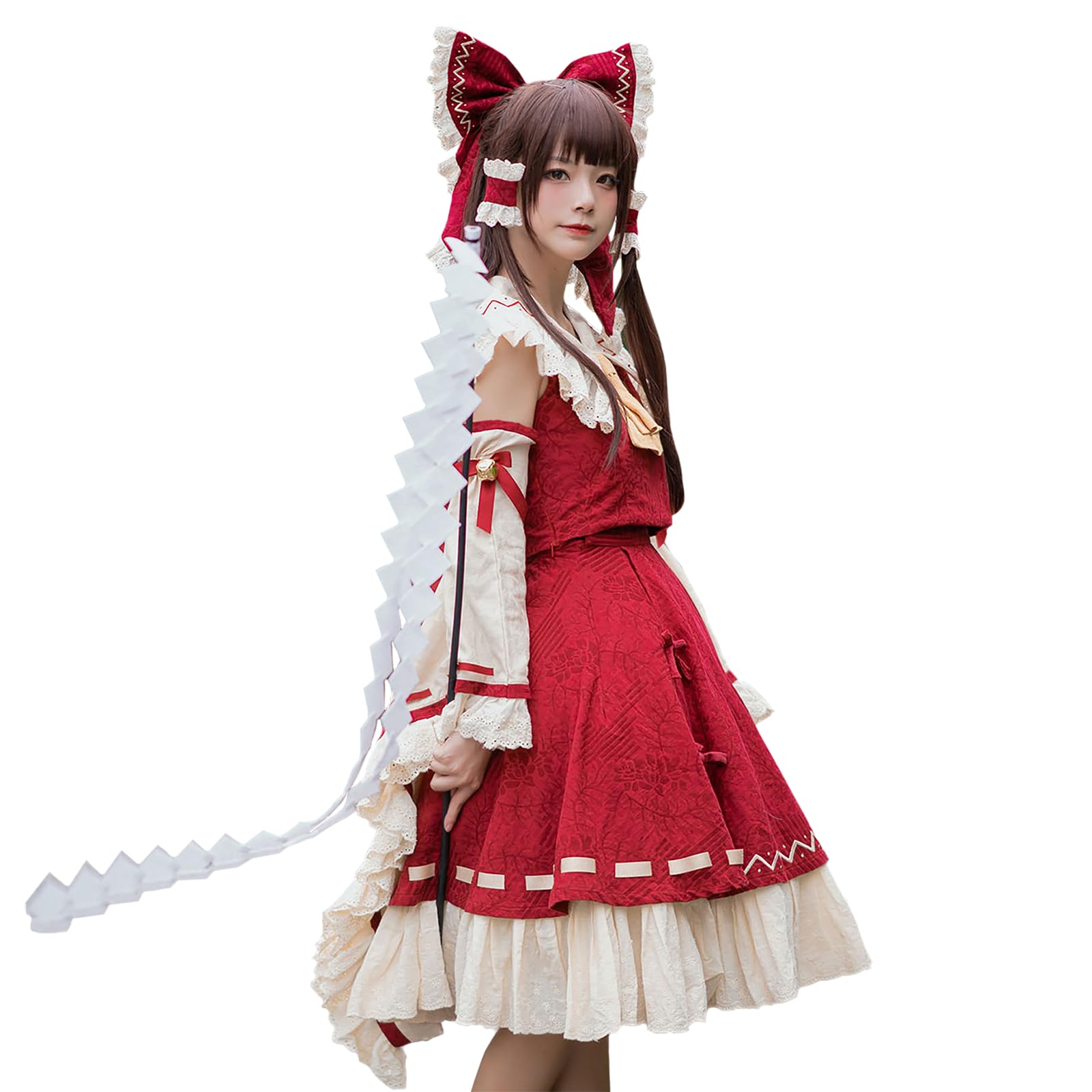 

Reimu Hakurei Cosplay Anime Halloween Ladies Lolita Shrine Maiden [milky time]