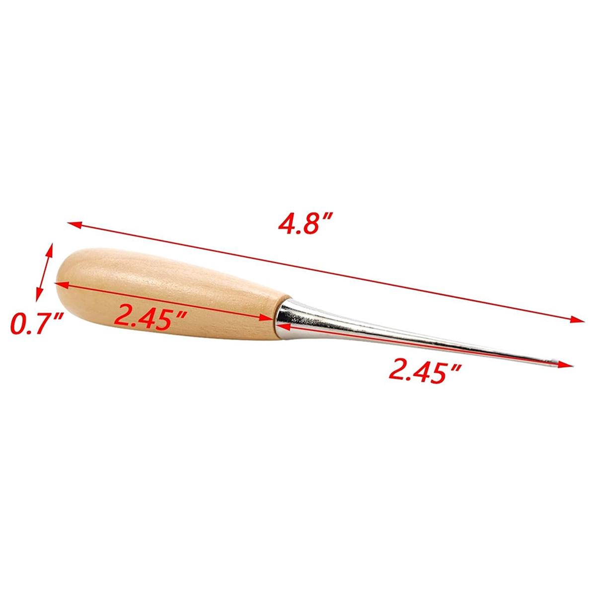 

2025+ 10Pcs Leather Sewing Awl with Wood Handle Leather Craft Awl Tools Leather Sewing Awl for Leather Working China Mainland