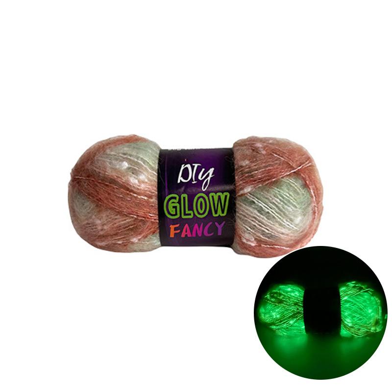 

50 г/рулон DIY вязаные вручную перчатки свитер игрушка ручной работы полиэстер светится в темноте