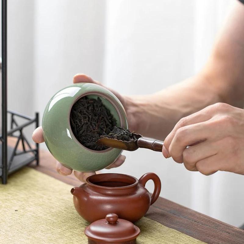 Ceramic Modern Style Small Tea Box, Chinese Style Various Tea Storage Boxes, Pu Erh Tea Raw Pottery Jars, Containers