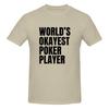 World S Okayest Poker Player  Black Minimalist Tshirt Street Personality No Curling Basic Tee
