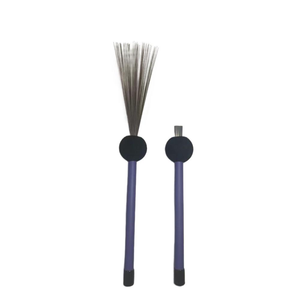Percussion Accessories: Box Drum Sticks & Retractable Steel Wire Brushes