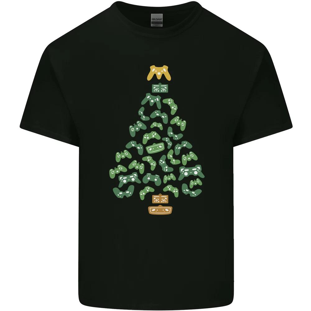 Christmas Video Game Controller Tree Joypad Xmas Unisexs Light Cotton TShirt S