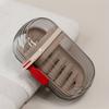 Portable Travel Soap Dish with Lid - Sealed, Drainable Design for Business Trips & Outdoor Use, Durable PET Material, Mini Storage
