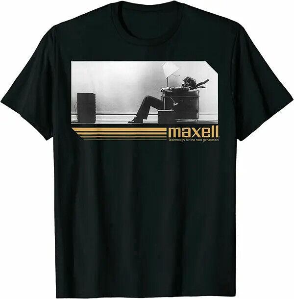 Maxells Kurzarm-T-Shirt Lustiges Schwarzes Baumwoll-T-Shirt Unisex T-Shirt