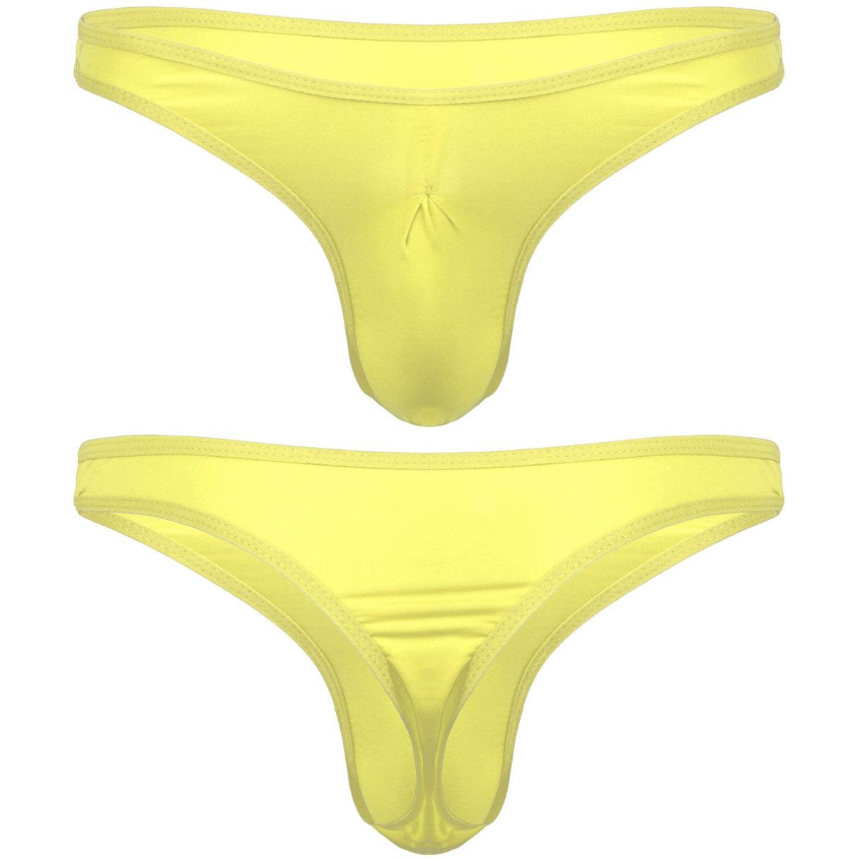 

Чоловічі труси-бікіні з еластичною шовковистою нижньою білизною та купальниками жовтий