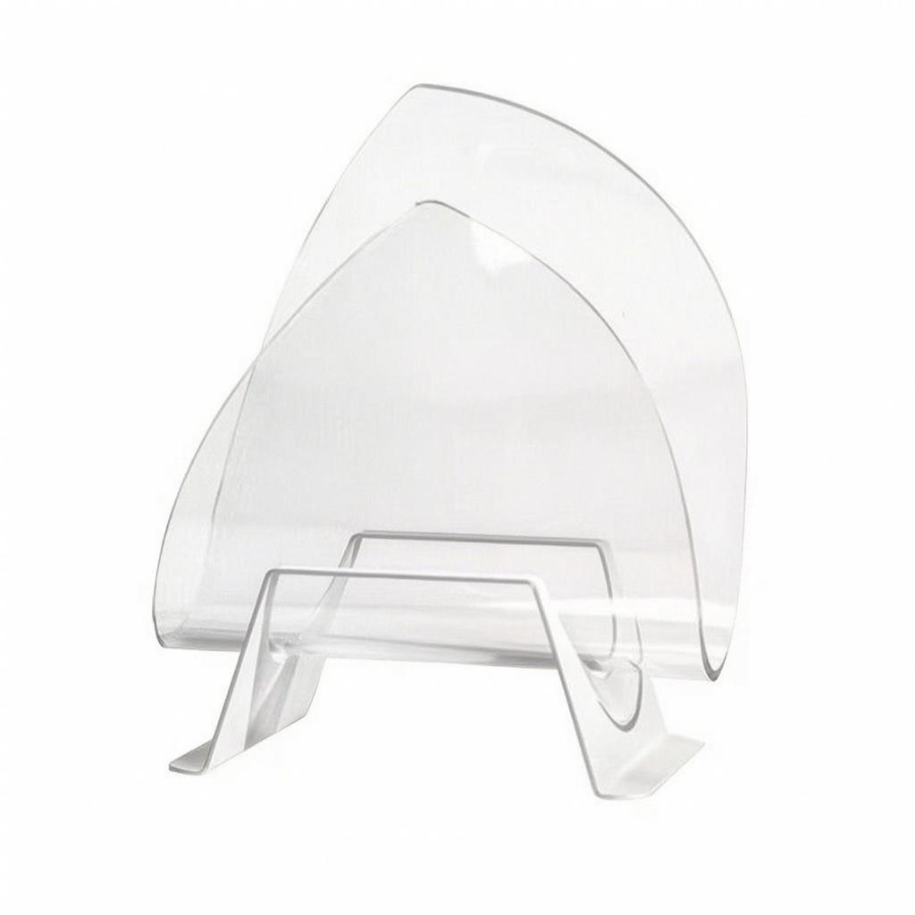 Acrylic and Metal Magazine Rack Transparent Freestanding Desktop Book Holder Sturdy