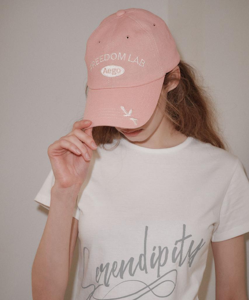 AEGO FREEDOM LAB Signature Logo Cap_Peach Pink