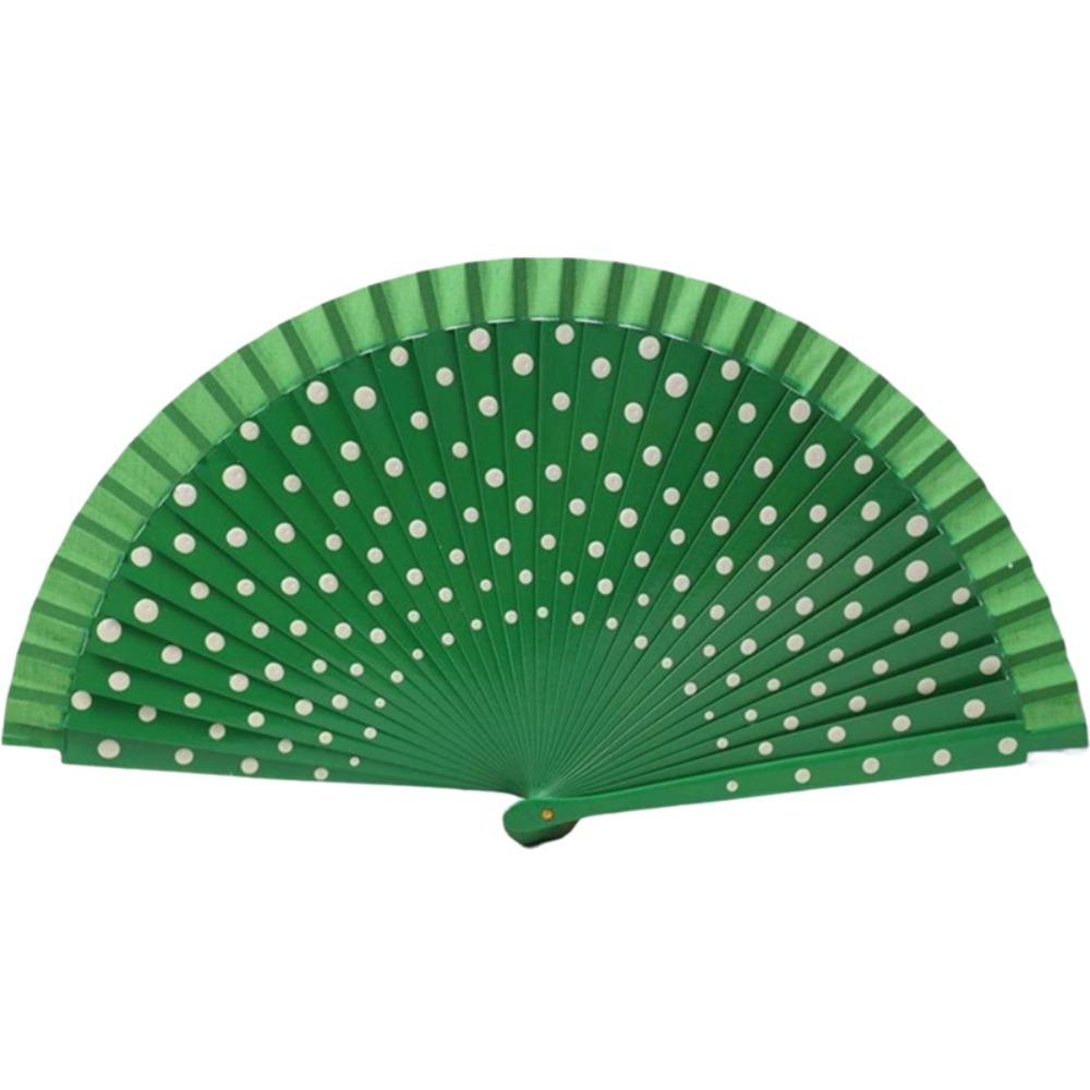 Vintage Flamenco Spanish Folding Fan Wood Handle Decorative Fan Dancing Fan Filming Props