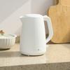 Electric Kettle 1.7L 2200W with Removable Anti-Scale Filter Automatic Shut-off 360 degrees Swivel Base Cream