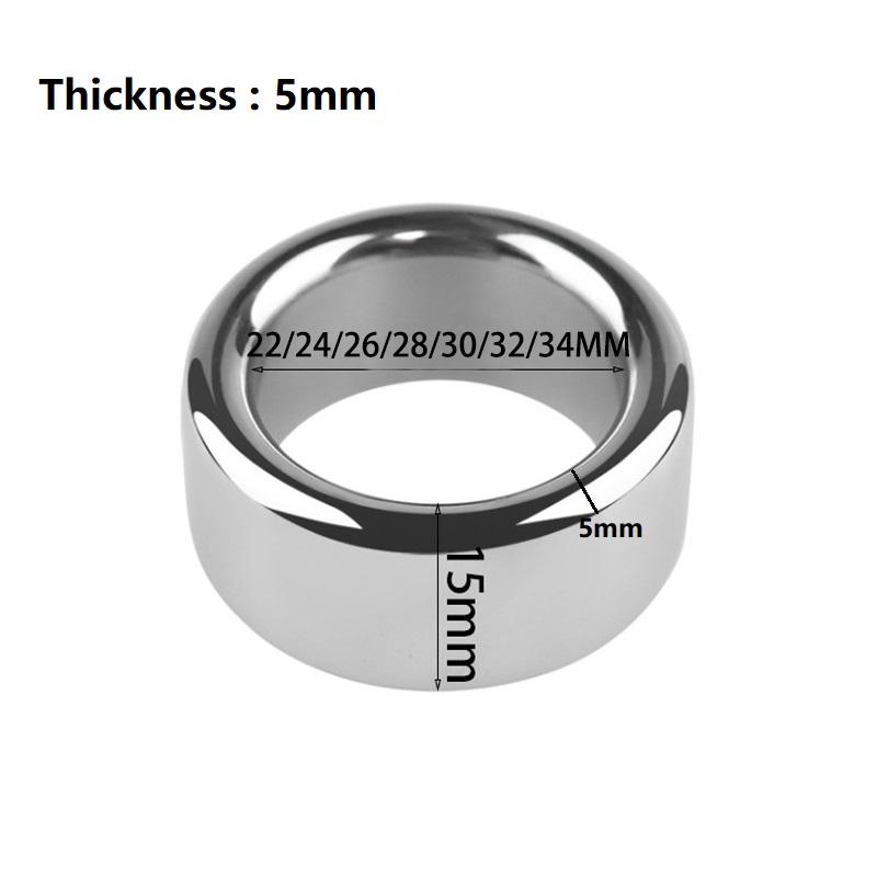 7 Größe Penisring Set aus Metall und Edelstahl für Männer, Hodenstrecker, Verzögerungszeit, Penisring, Hoden, Sexspielzeug für Männer