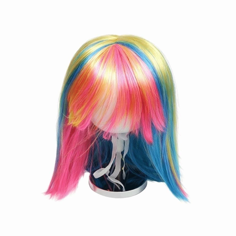 

Adjustable Fit Cat Dragon Fruit Color Mullet Hair Dogs Cats Cosplay Wigs Halloween Celebration Style 1